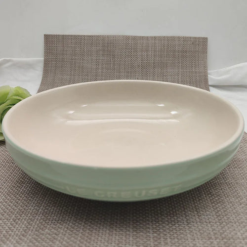 1PC High Temperature Ceramic Tableware French Gradual Change Color Color English Relief Practical Plate Deep Plate Home Kitchen