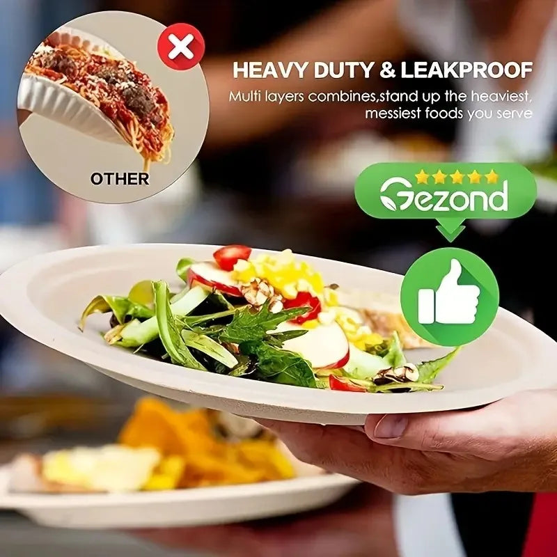 50PCS Disposable Paper Plates Convenient Clean Disposable Paper Plates Lunch Gatherings Cake Dessert Camping Party Kitchen