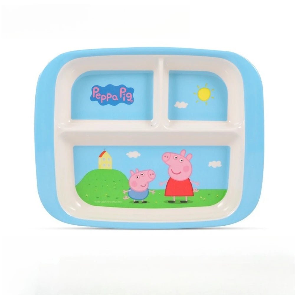 Dinner Plate for Kids Divided Dinnerware Cartoon Salad Plates Reusable Food Plate Bowl Dishwasher Safe Shatter Resistant Plates