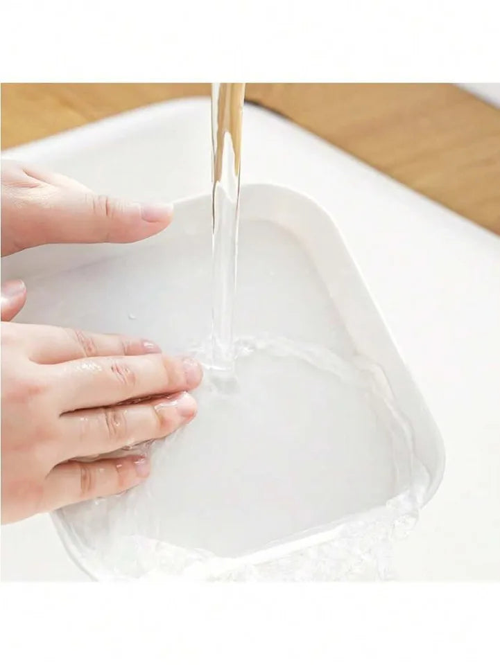 4/8/12pcs White plastic square plate spit bone plate dessert plate reusable suitable for family camping picnic restaurant